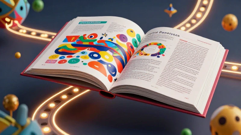 Libro abierto fluye sobre vibrantes caminos educativos