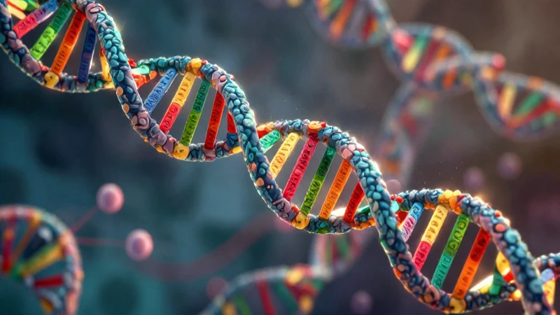 Helix de ADN vibrante y educativa