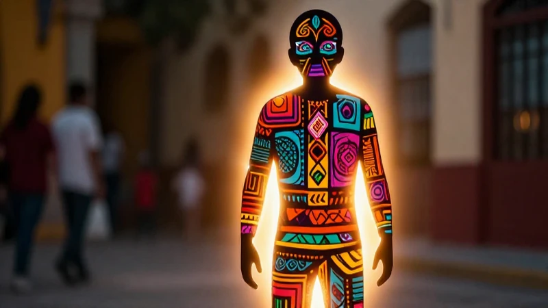 Caracter: Concepto, Ejemplos, Temperamento y Personalidad 7 Símbolo humano vibrante con arte mexicano