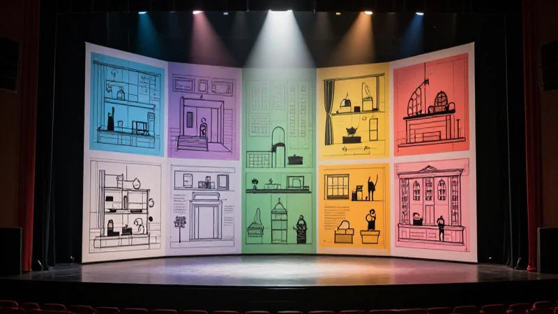 Iluminación dramática sobre el escenario teatral