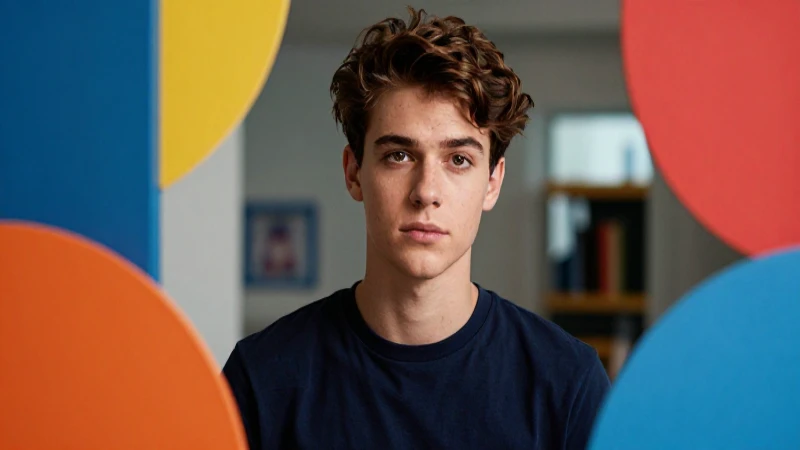Características de la Adolescencia: Etapas y Cambios Clave 4 Joven sofisticado en entorno académico vibrante