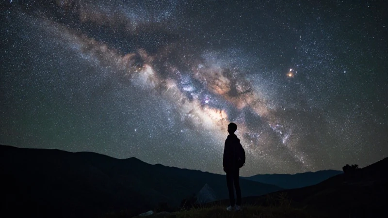 Observación detallada de la Vía Láctea con joven