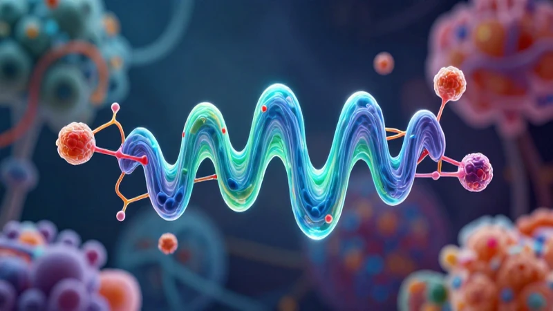 Estructura enzimática molecular vibrante con energía dinámico