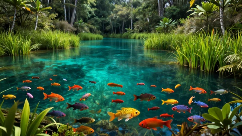 Lagunas mágicas: vida, color y naturaleza vibrante