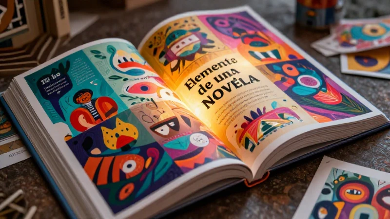 Libro brillante que resume la estructura de las novelas