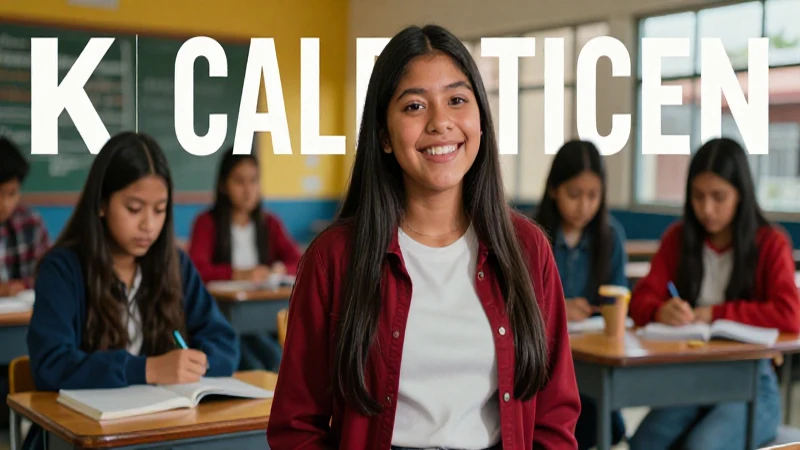 Estudiante mexicano alegre en entorno vibrante