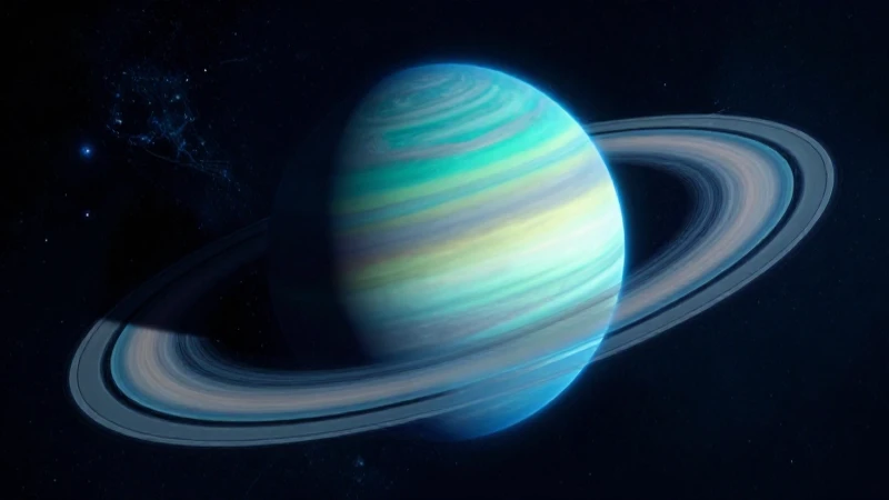 Características de Urano: Ubicación, Dimensiones y Clima 4 Júpiter helado con anillos vibrantes en 8k