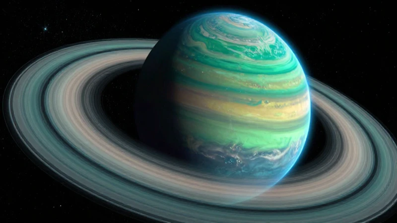 Características de Urano: Ubicación, Dimensiones y Clima 3 Uranus: ilustración científica vibrante con anillos