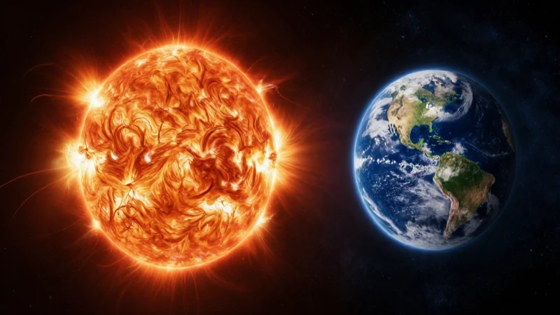 Corona solar radiante, Tierra vibrante en atmósfera cósmica