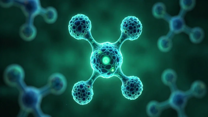 Átomo brillante y vibrante en detalle molecular