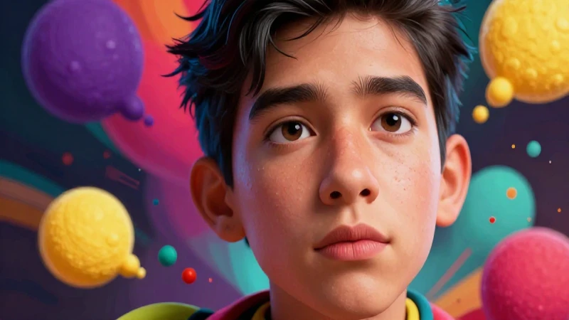Retrato caricaturesco dinámico con motivos educativos mexicanos