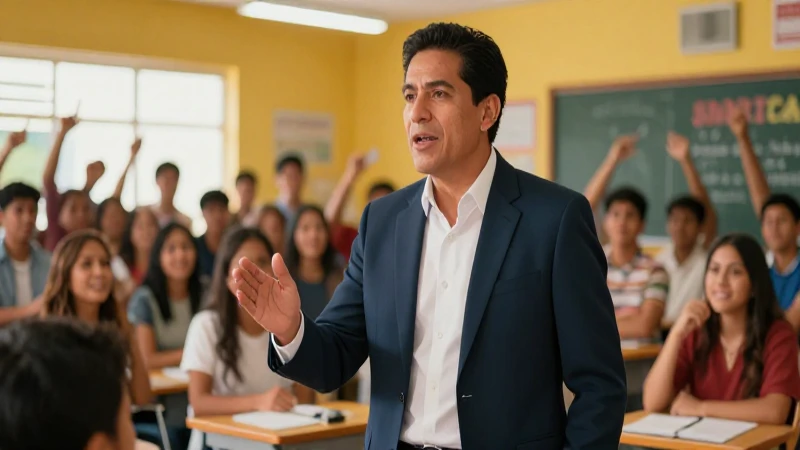 Líder carismático liderando en educación mexicana