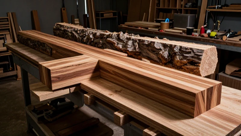 Contraste de madera rústica y elegante