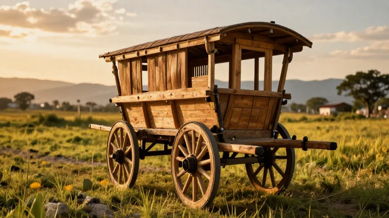 Qué es una carreta y cómo se define en detalle 4 Carreta tradicional en un paisaje rural dorado