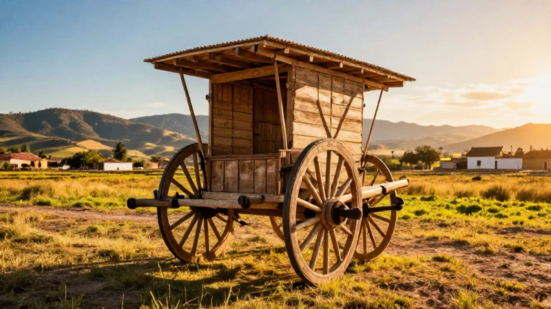 Qué es una carreta y cómo se define en detalle 5 Carro de madera mexicano en atardecer cinematográfico