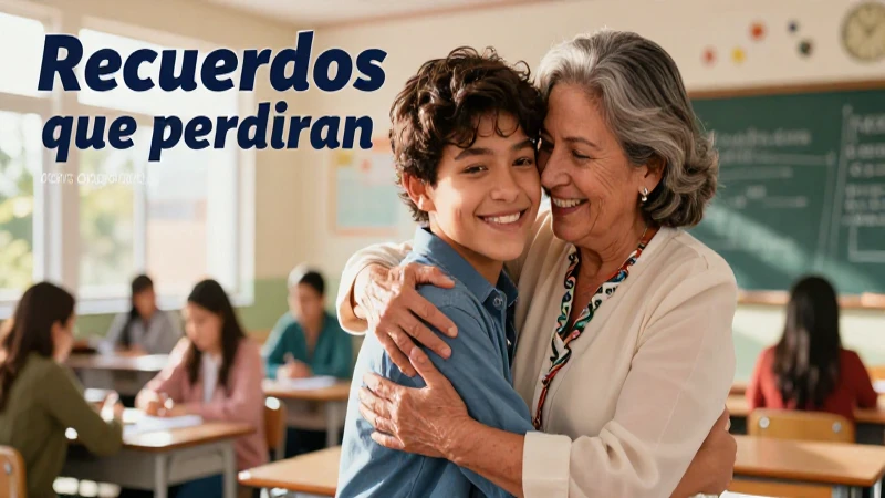 Despedida emotiva entre alumno y maestro