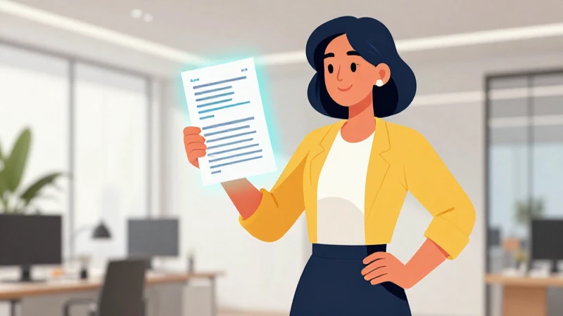 Carta de una solicitud: guía para redactarla efectivamente 5 Mujer profesional segura sosteniendo un documento luminoso