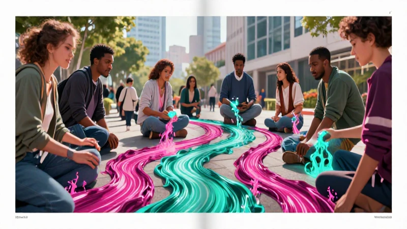 Colaboración diversa con energía vibrante