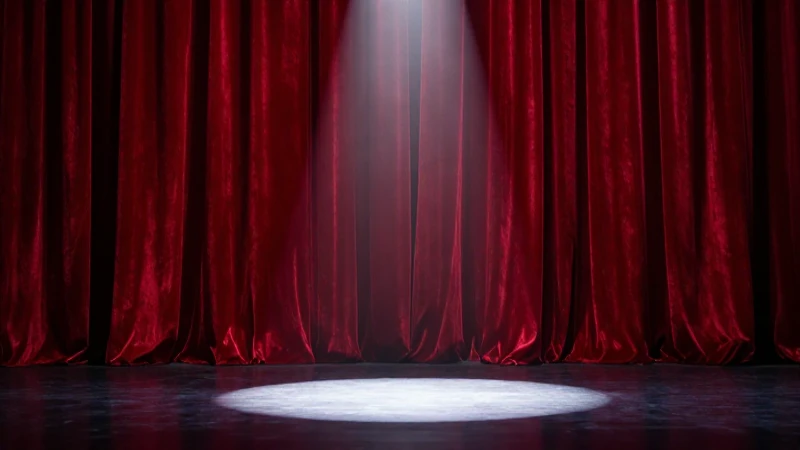 Escenario vibrante con foco dramático moderno