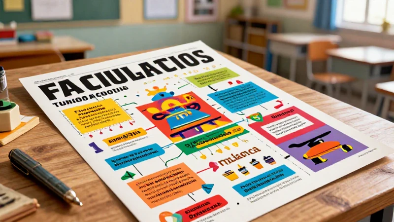 Cartel educativo vibrante con toque vintage