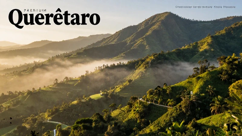 Paisaje vibrante de Querétaro con luz dorada