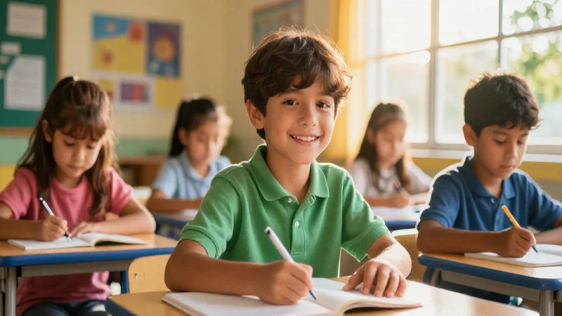 Cómo puede Aprendo en Casa contribuir a un futuro brillante 6 Niño sonriente en casa, representando la inclusión educativa