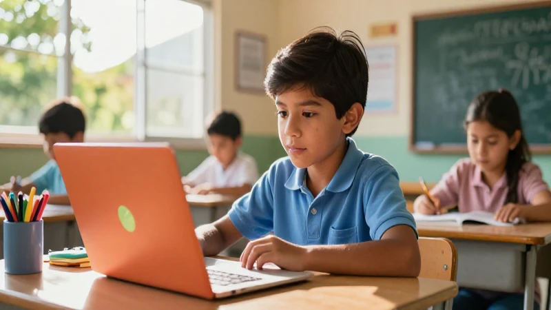 Cómo puede Aprendo en Casa contribuir a un futuro brillante 7 Estudiante aprende dinámicamente en aula moderna