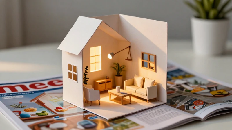 Detallada miniatura de casa de papel