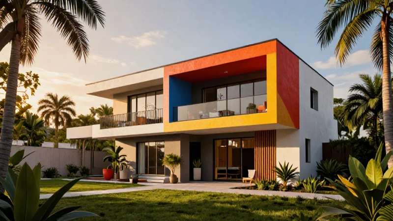 Casa: Qué es, función, tipos y origen del hogar ideal 5 Arquitectura moderna con vibrantes jardines tropicales