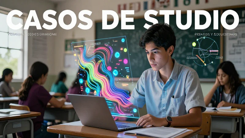 Casos de estudio: 20 ejemplos impactantes y educativos 5 Ilustración de casos educativos con datos holográficos