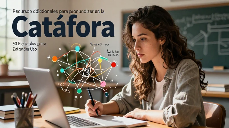 Catafora: 50 Ejemplos para Entender su Uso Efectivo 8 Educador mexicano visualiza conexiones lingüísticas abstractas con luz cálida