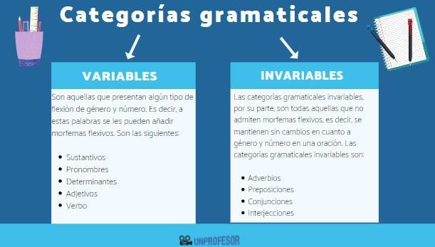 categorias gramaticales lista caracteristicas y ejemplos 2
