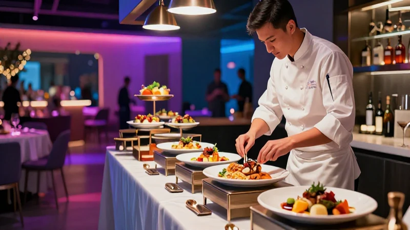 Cena gourmet profesional en un ambiente moderno y elegante