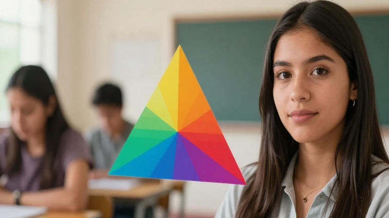 Estudiante mexicano, triángulo y enfoque académico
