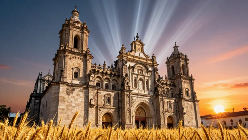 Católicos: definición, concepto y su importancia cultural 4 Catedral antigua bañada en luz y trigo