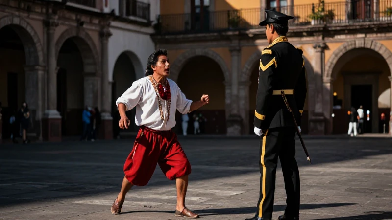 Confrontación histórica dramática en México colonial
