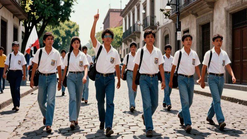 Estudiantes mexicanos de 1968 en la Ciudad de México