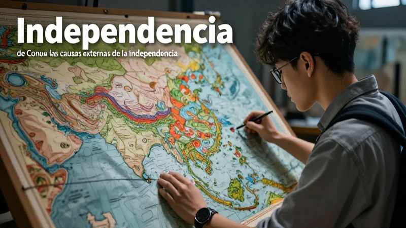Conoce las causas externas de la independencia: Análisis completo 4 Estudiante analiza independencia asiática histórica