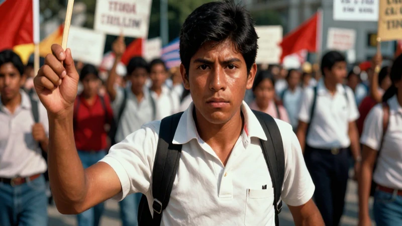 El movimiento estudiantil de 1968: Causas y consecuencias históricas 4 Estudiante mexicano protesta en 1968