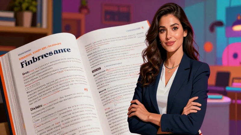 Educadora segura en ambiente académico vibrante