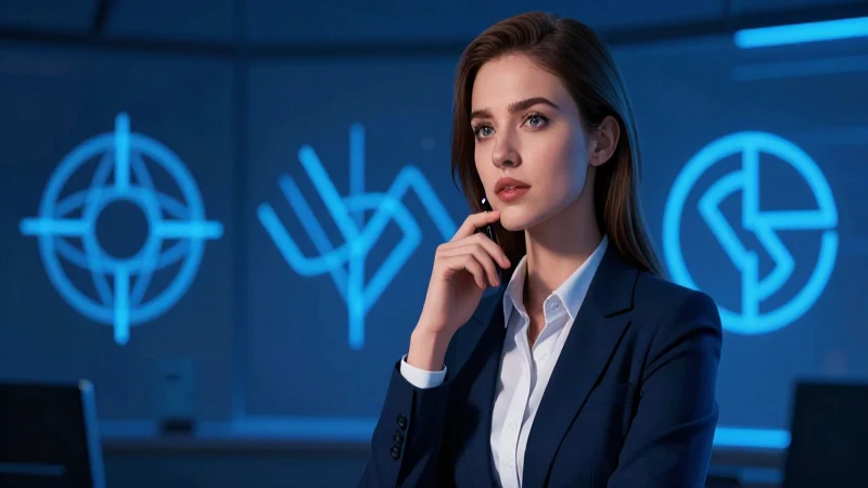 Celibato: Definición, Historia y Concepto Esencial 7 Mujer profesional reflexiva con símbolos filosóficos estilizados