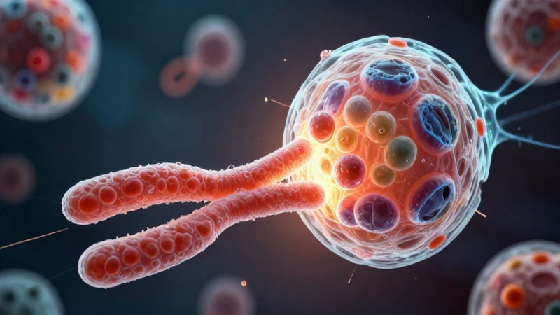 Célula haploide: Definición y concepto de células haploides 5 Ilustración científica de meiosis vibrante y dramática