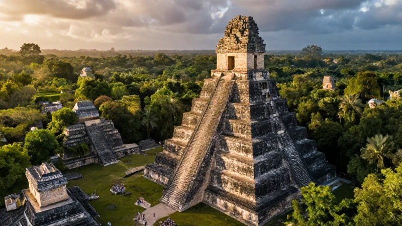 Tikal: Majestosa ciudad maya al amanecer