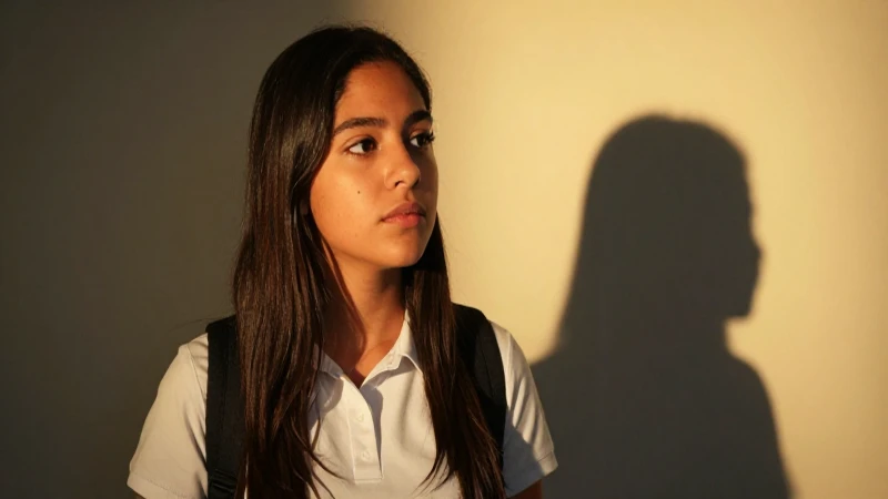 Estudiante mexicano reflexivo bajo luz dorada