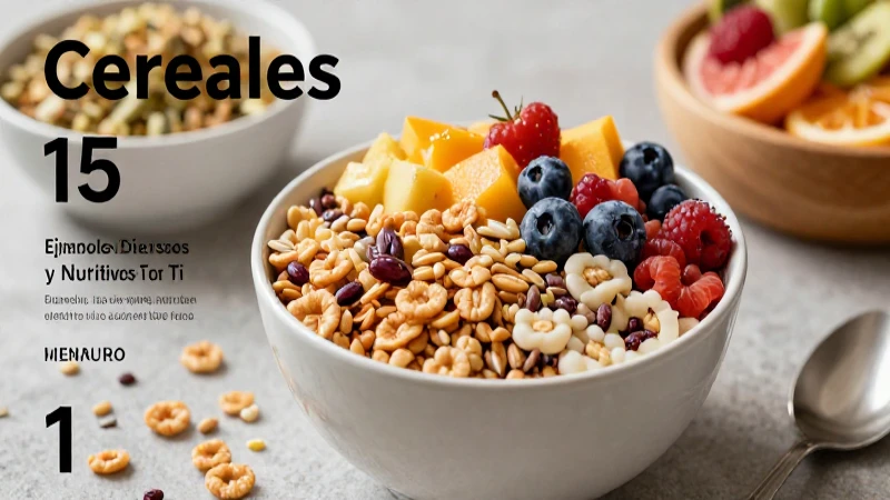 Cereales: 15 Ejemplos Diversos y Nutritivos para Ti 5 Cereales ofrecen nutrientes esenciales para una dieta saludable
