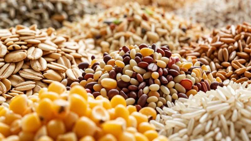 Cereales: Definición, Importancia y Ejemplos Clave 7 Gran ilustración realista de granos saludables para revista