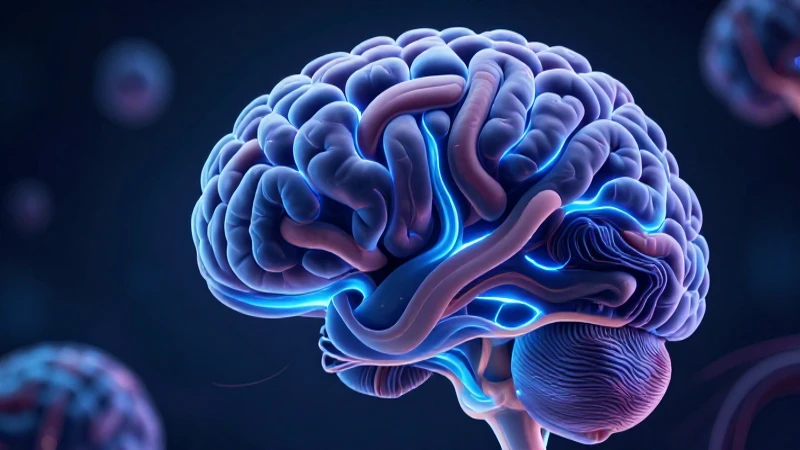 Cerebelo 3D detallado con redes neuronales vibrantes
