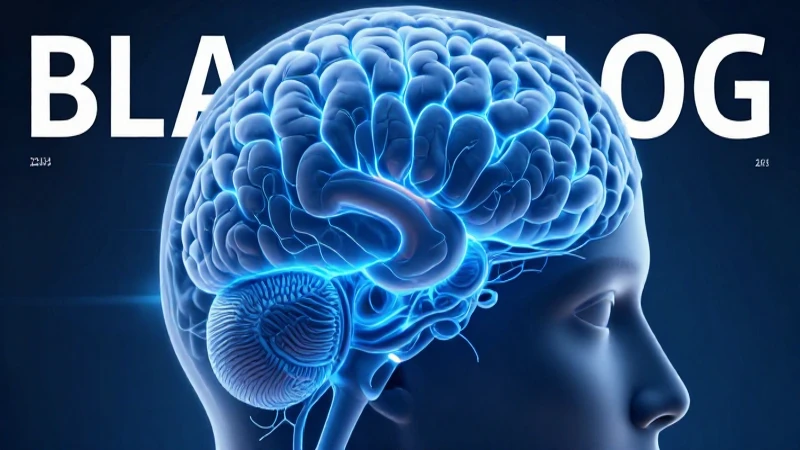Perfil humano con cerebelo azul luminoso en alta definición