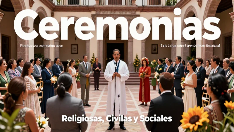 Tipos de ceremonias: religiosa, civil y social