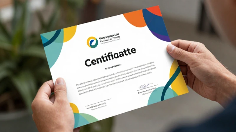 Certificado profesional digital vibrante y elegante